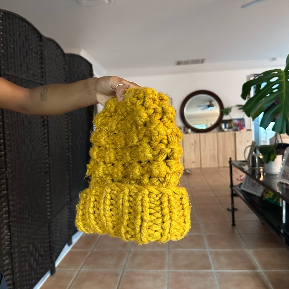 Chunky knit beanie